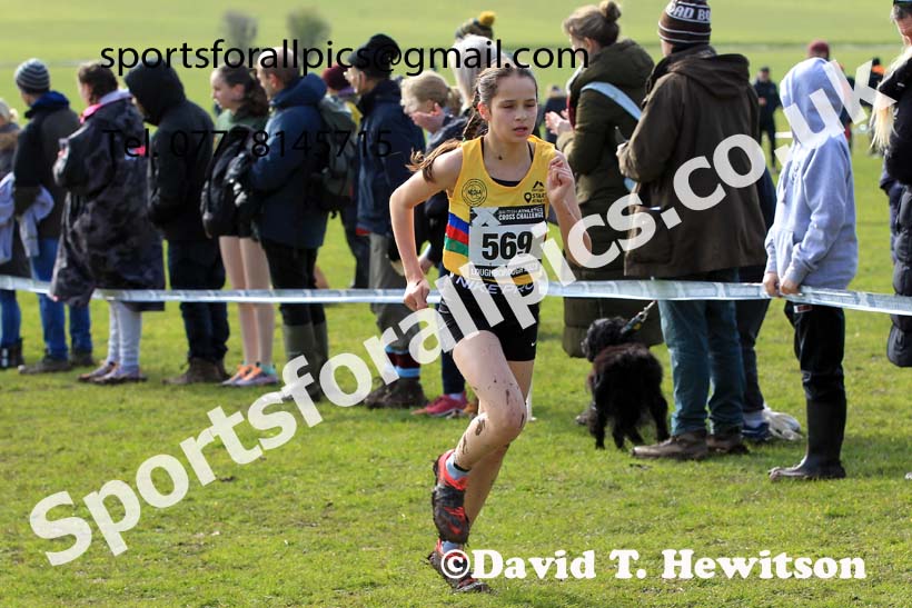 Girls Under-13s 2023 UK CAU Inter Counties Cross Country Champs, Prestwold Hall, Loughborough. Photo: David T. Hewitson/Sports for All Pics